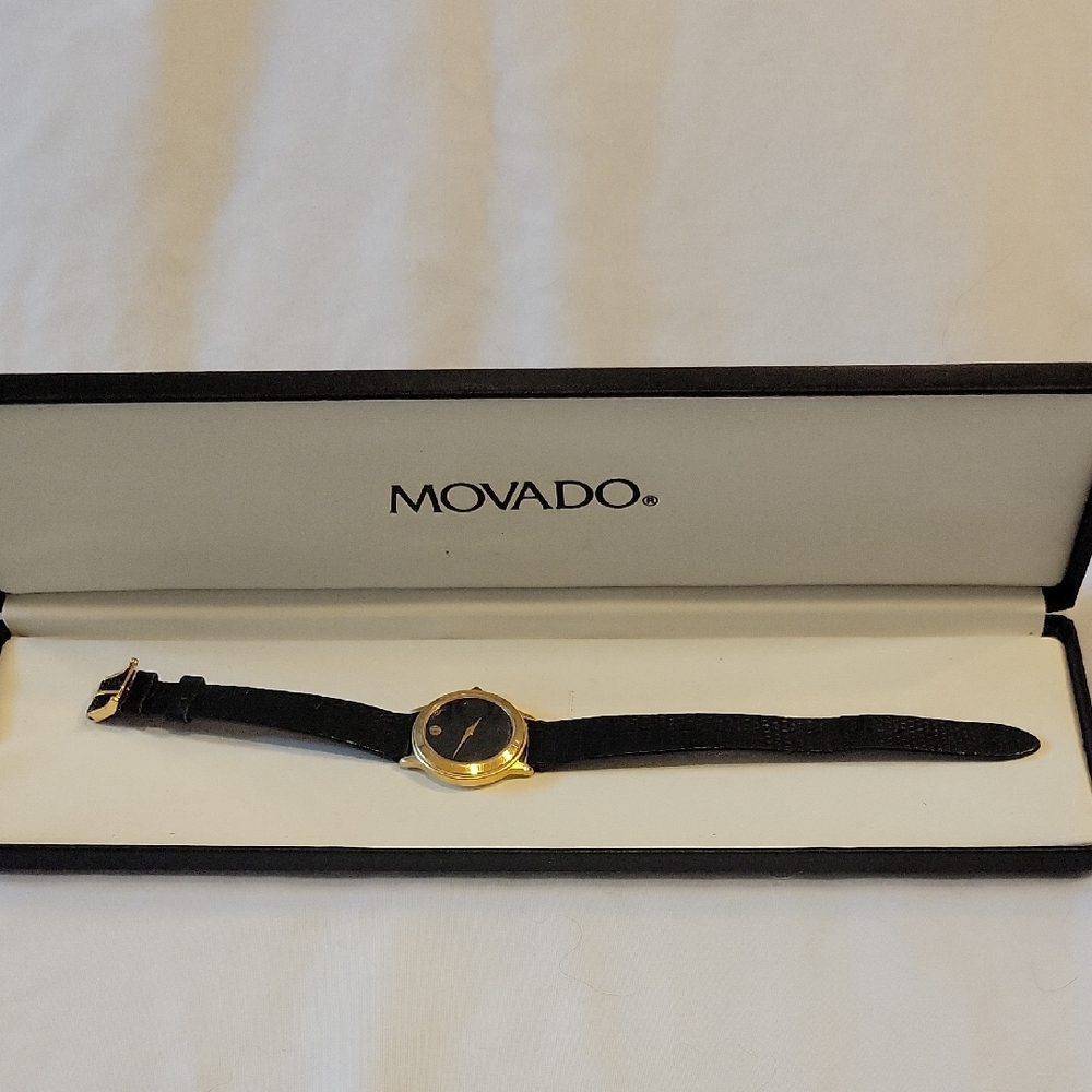 Movado Gold and Black Womans's Watch